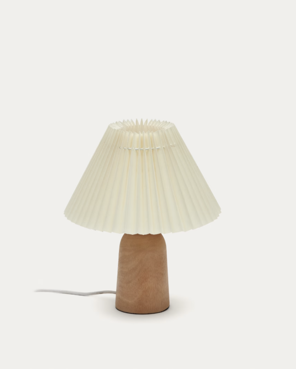 Lampe de table avec chevet en bois